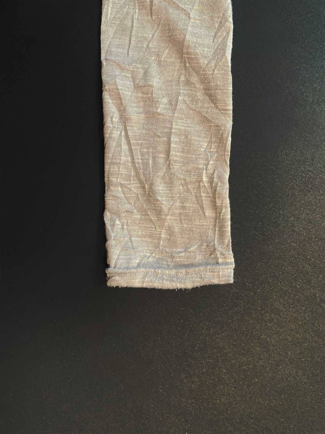 Coverstitched hem detail