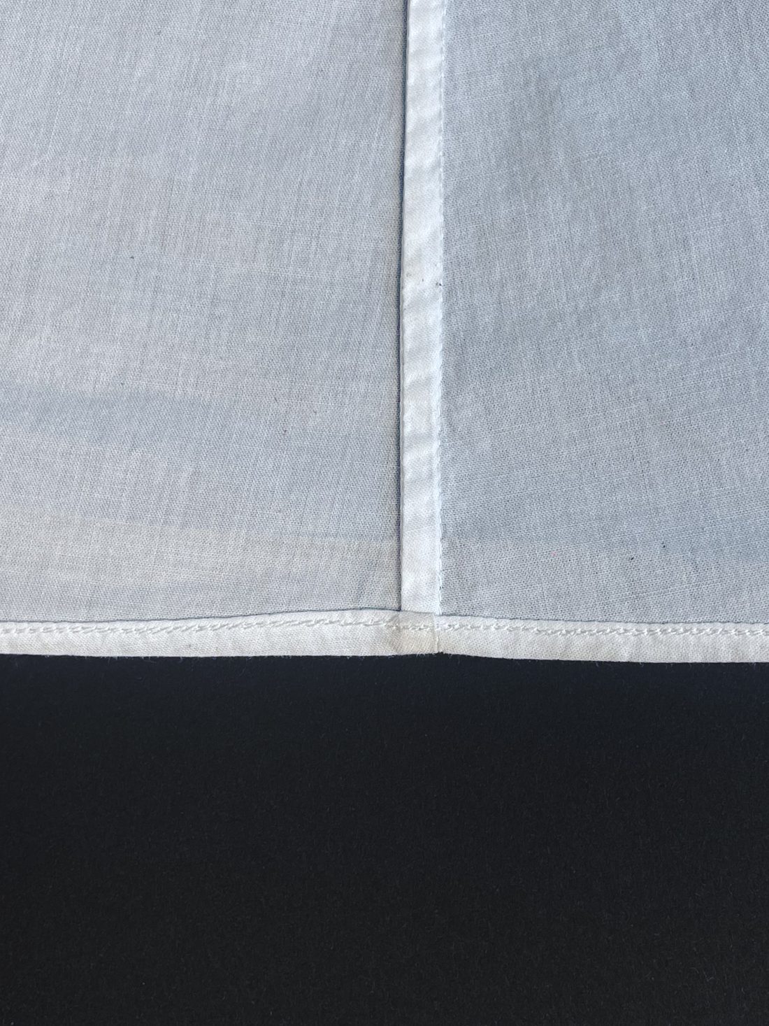 Slim double-fold hem