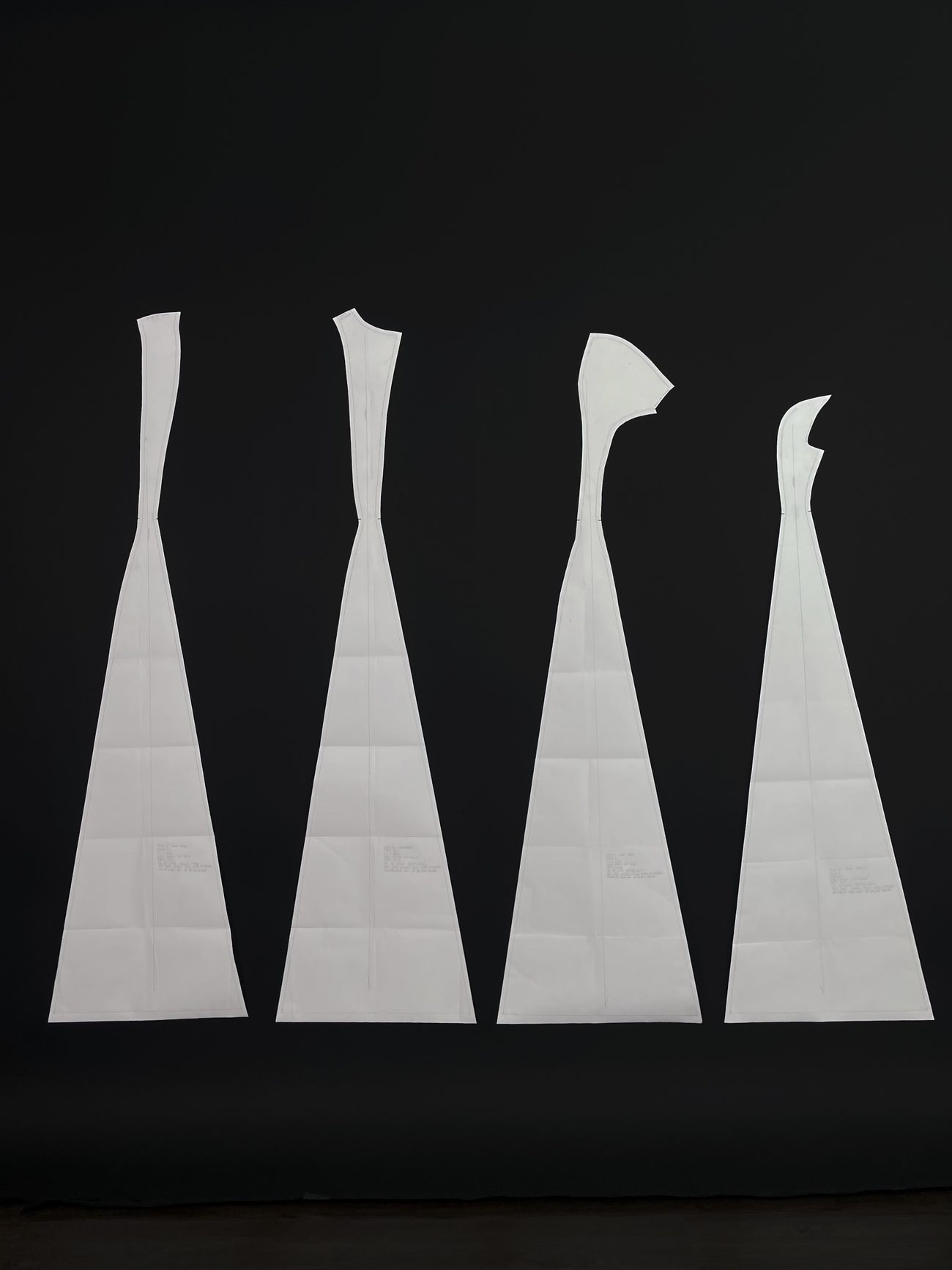 Poplin cape dress — whole production pattern, back