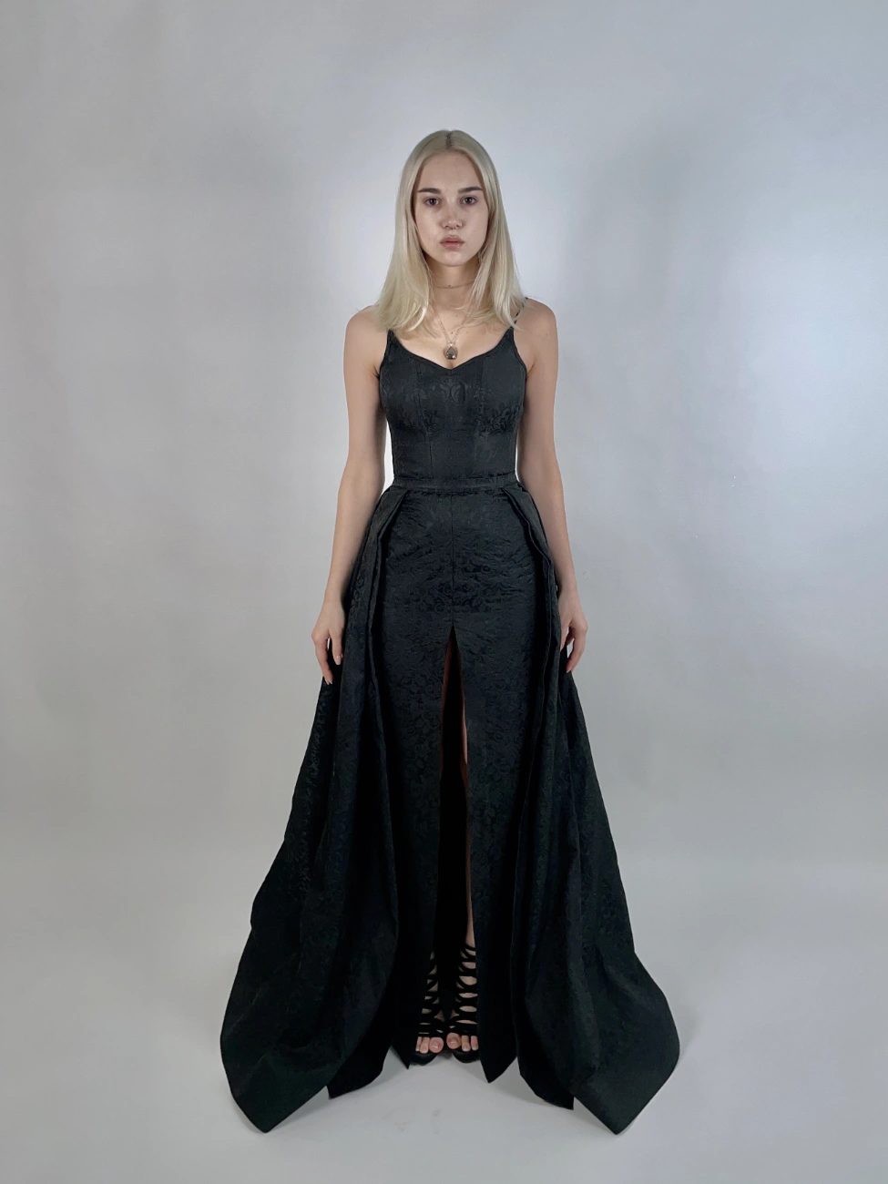 Style 03 — corseted ball gown, brocade